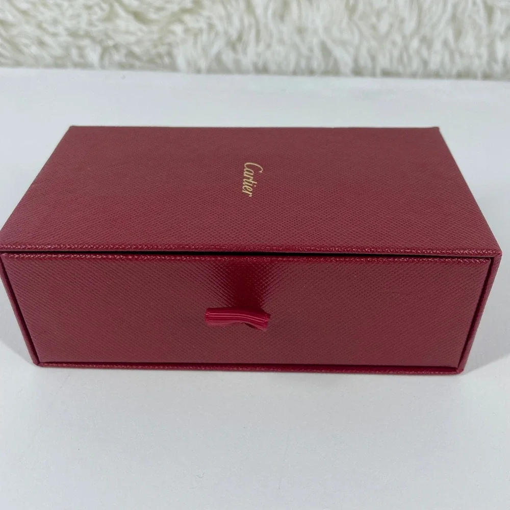 Cartier Red Textured Cleaning Lotion Presentation Gift Box Slide Drawer France